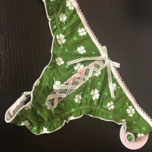 St patty’s panties with cloversTHREE PAIRS